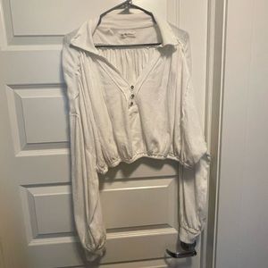 Free people cropped long sleeve top